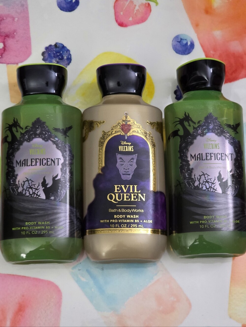 Bath & Body Works Evil Queen & Maleficent Body Wash Set of 3 NEW RARE